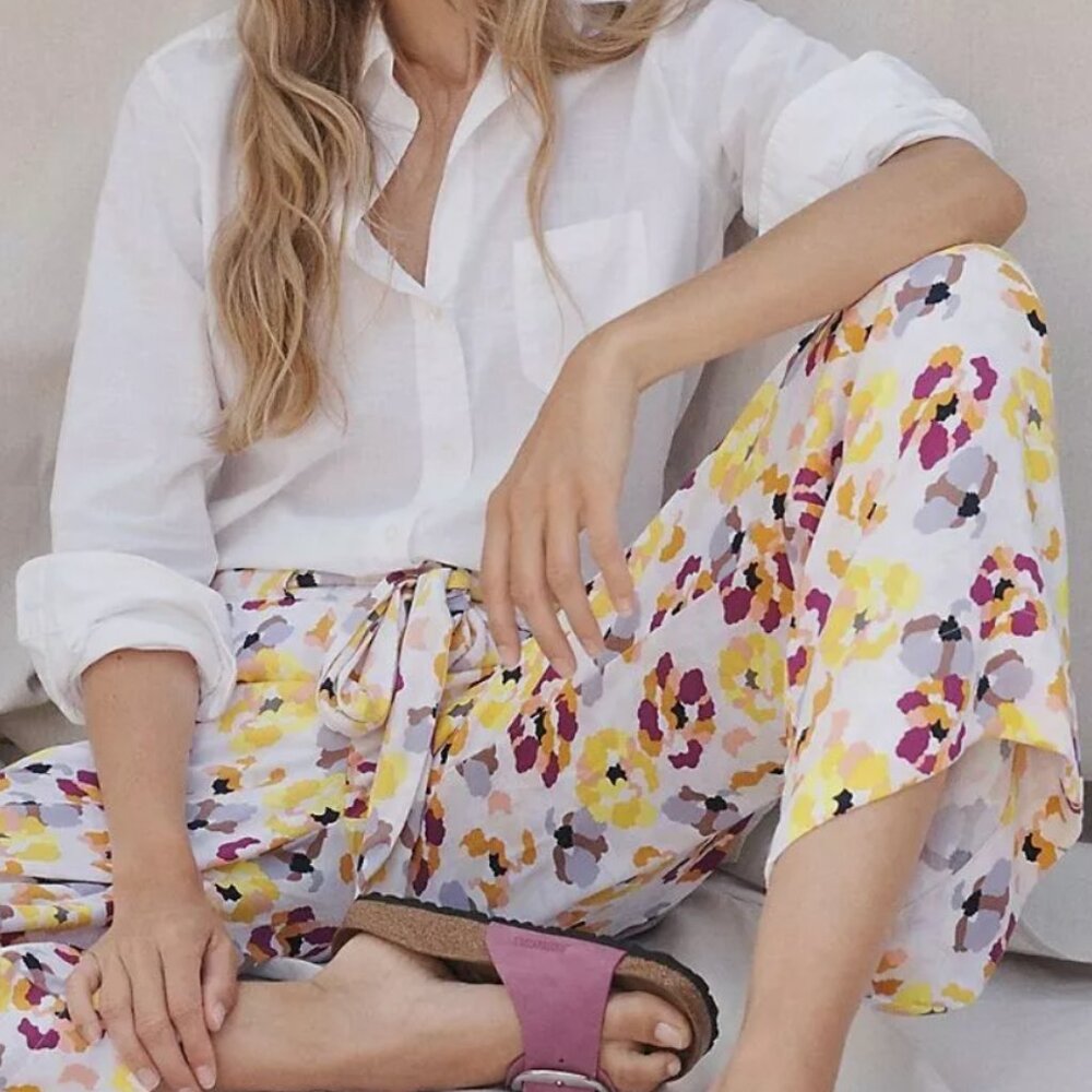 NEW Anthropologie Island Wide-Leg Pants by Maeve Size 12
